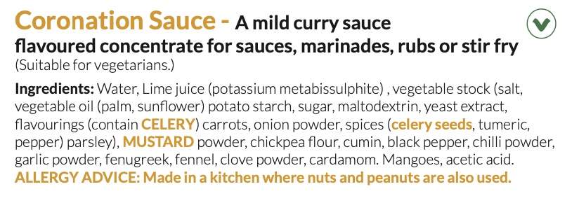 Coronation ingredients